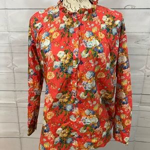 J. Crew ruffle neck popover